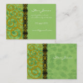 渦巻き旋回とクローバーとシャムロックのガロール 名刺 (正面/裏面)