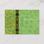 渦巻き旋回とクローバーとシャムロックのガロール 名刺 (裏面)