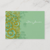 渦巻き旋回とクローバーとシャムロックのガロール 名刺 (裏面)