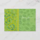 渦巻き旋回とクローバーとシャムロックのガロール 名刺 (裏面)