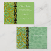 渦巻き旋回とクローバーとシャムロックのガロール 名刺 (正面/裏面)