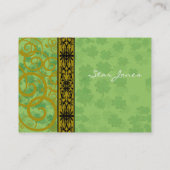 渦巻き旋回とクローバーとシャムロックのガロール 名刺 (裏面)