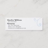 渦巻き旋回とスクリプトテンプレート スキニー名刺 (裏面)