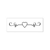 渦巻き旋回とハート文字分周器アートスタンプ ラバースタンプ (インプリント)