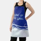 渦巻き旋回とモダンことわざ付きブルーカスタムエプロン エプロン (インサイチュ)