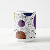 渦巻き旋回と円マグカップ コーヒーマグカップ (中央)