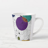 渦巻き旋回と円ラテマグカップ カフェラテマグ (右)