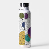 渦巻き旋回と円形ウォーターボトル ウォーターボトル (右面)