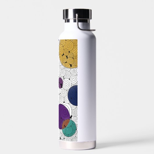 渦巻き旋回と円形ウォーターボトル ウォーターボトル (左面)