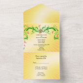 渦巻き旋回と蝶 オールインワン招待状 (内側)