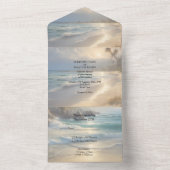 渦巻き旋回と蝶 オールインワン招待状 (内側)