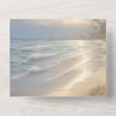 渦巻き旋回と蝶 オールインワン招待状 (裏面)