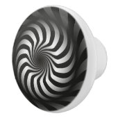 渦巻き旋回の白黒キャビネット引出しノブ セラミックノブ (右)