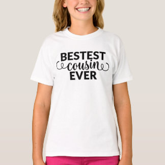 渦巻き旋回を持つ最高のいとこ永遠の女の子シャツ Tシャツ