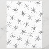 渦巻き旋回、白い点が黒い紙 (裏面)