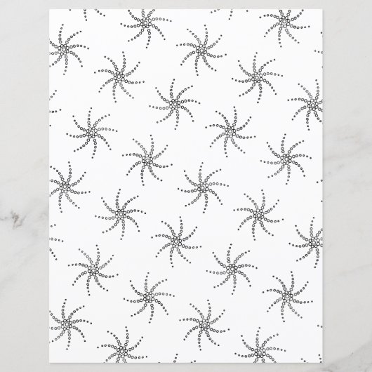 渦巻き旋回、白い点が黒い紙 (正面)