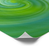 渦巻き旋回 – 緑 ポスター (角)
