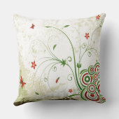 渦巻き旋回、蝶と球体 クッション (裏面)