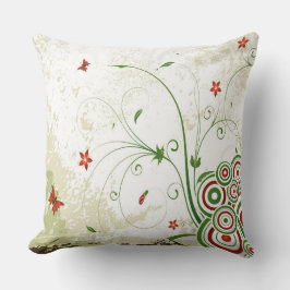 渦巻き旋回、蝶と球体 クッション