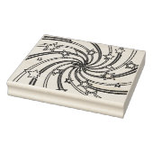 渦巻き星幾何学的パターンのゴム印 ラバースタンプ (スタンプ)