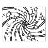 渦巻き星幾何学的パターンのゴム印 ラバースタンプ (インプリント)