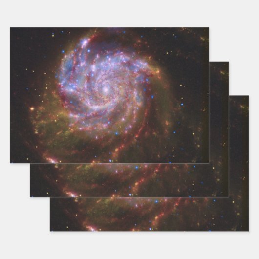 渦巻き星誕生:M101銀河 ラッピングペーパーシート (セット)