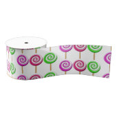 渦巻き棒つきキャンデーリボン グログランリボン (リール)