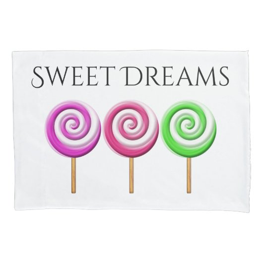 渦巻き棒つきキャンデー枕ケース 枕カバー (正面)