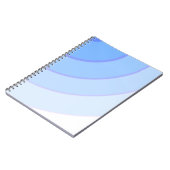 渦巻き模様のパステルオンブルー ノートブック (左側)