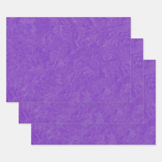 渦巻き模様の紫の抽象芸術アートパターン ラッピングペーパーシート (セット)