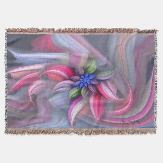 渦巻き模様 スローブランケット (正面)