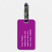 渦巻き模様，紫，ピンク，梅，薄紫 ラゲッジタグ (裏面縦)