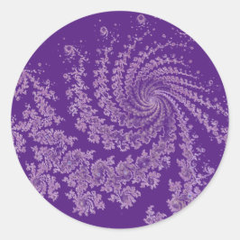 渦巻き模様（紫） ラウンドシール