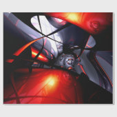 渦巻き毒抽象芸術 ラッピングペーパー (フラット)