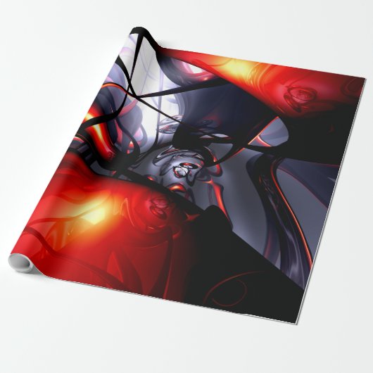 渦巻き毒抽象芸術 ラッピングペーパー (アンロールド)