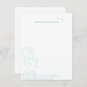 渦巻き波サンキューカード – ロビンの卵の青 サンキューカード (正面/裏面)