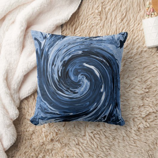 渦巻き波.... クッション (ブランケット)