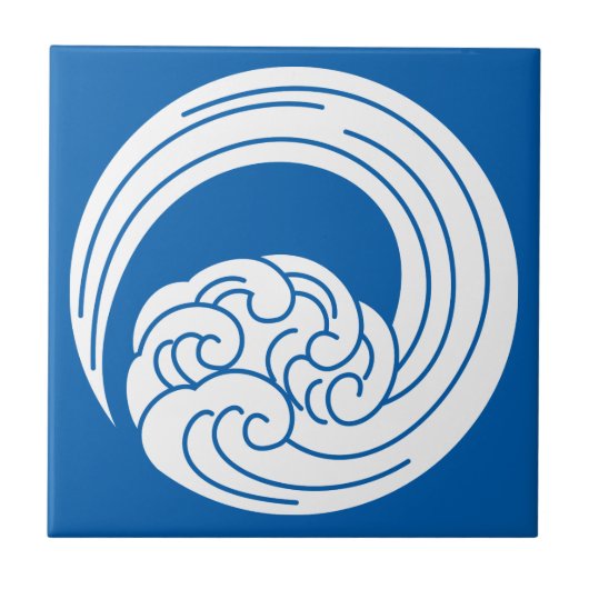 渦巻き波 タイル (正面)
