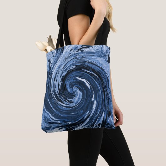 渦巻き波.... トートバッグ (クローズアップ)