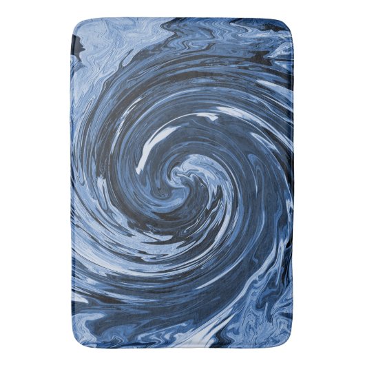 渦巻き波.... バスマット (正面縦)