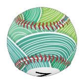 渦巻き状の抽象芸術の背景 野球ボール (裏面)