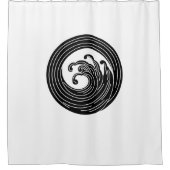 渦巻き状の波輪 シャワーカーテン (正面)