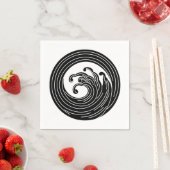 渦巻き状の波輪 スタンダードカクテルナプキン (インサイチュ)