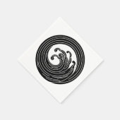 渦巻き状の波輪 スタンダードカクテルナプキン (角)