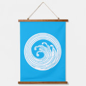 渦巻き状の波輪 吊り下げ型タペストリー (正面)