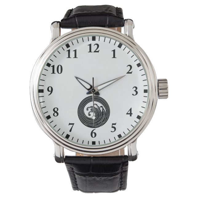 渦巻き状の波輪 腕時計 (正面)