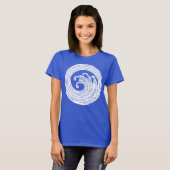 渦巻き状の波輪 Tシャツ (正面フル)