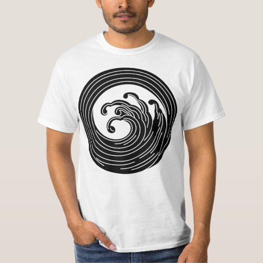 渦巻き状の波輪 Tシャツ (正面)