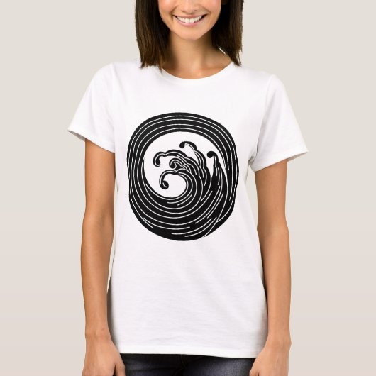 渦巻き状の波輪 Tシャツ (正面)