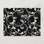 渦巻き状テーブル番号はがき(Fushia Frame) ポストカード (裏面)